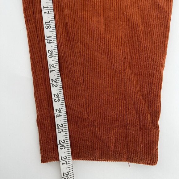 Du Paradis Womens Size Small Rust Orange Belted Corduroy Jumpsuit New Fall New - Picture 11 of 13